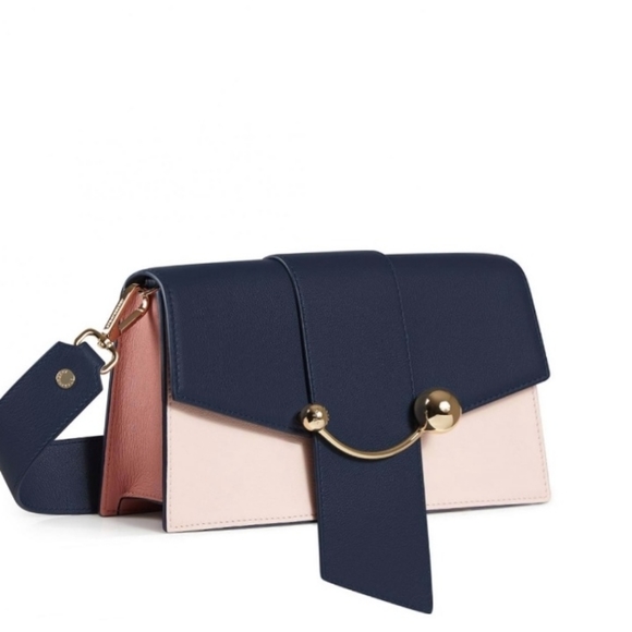 Strathberry Mini Crescent Leather Shoulder Bag - Picture 1 of 9